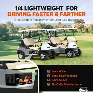 LiTime baterai Keranjang Golf <span class=keywords><strong>Lithium</strong></span> 48V 60Ah pengganti Lengkap 120A BMS US EU AU JP CA - Product Image 6