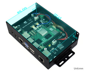 Macchina all-in-one a guscio multifunzionale Raspberry Pi 5 con espansione della porta di rete gigabit, doppia uscita HD ad alta definizione 4K