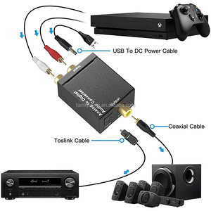 <strong>Analog</strong> to Digital Audio Converter ADC RCA <strong>Analog</strong> to Digital Optical Toslink Coaxial Audio Converter Adapter - Product Image 5