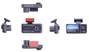 2-Inch 3-Channel Dash Cam para carro para monitoramento remoto equipado com Wifi Loop Recording G <span class=keywords><strong>Sensor</strong></span> de imagem reversa