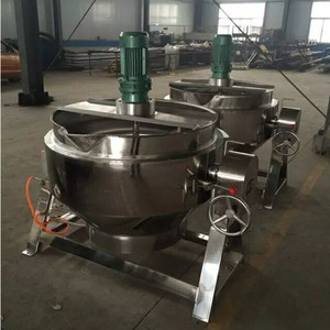 500l双加里制油炸机小型二手蒸汽夹套水壶，带搅拌器混合器 - Product Image 6