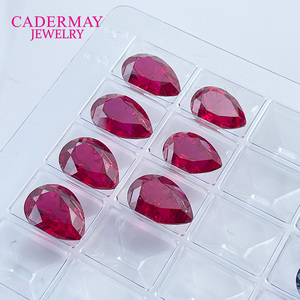 #5 Red Lab <strong>Ruby</strong> Gemstones 3X4mm to 13X18mm Pear Shape Synthetic <strong>Ruby</strong> Lab Grown <strong>Ruby</strong> Minor Cracks and Inclusions - Product Image 6