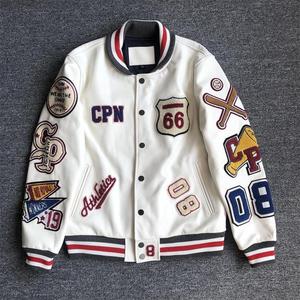 <span class=keywords><strong>2025</strong></span>热卖男童棒球服男式<span class=keywords><strong>PU</strong></span>皮夹克，带刺绣正面标志秋季时尚秋季
