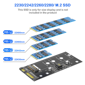 M.2 SSD เป็น SATA3.0อะแดปเตอร์สำหรับ NGFF M2 B key/b + M KEY SSD Converter NGFF M.2 2.5นิ้ว SATA III ไดรเวอร์สำหรับแล็ปท็อปเดสก์ท็อป - Product Image 3