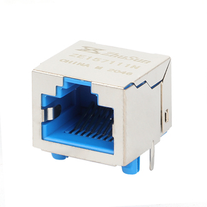 6116075-7 uyumlu THT yan giriş 1 Port Ethernet RJ45 modüler konnektör korumalı Cat5 - Product Image 5