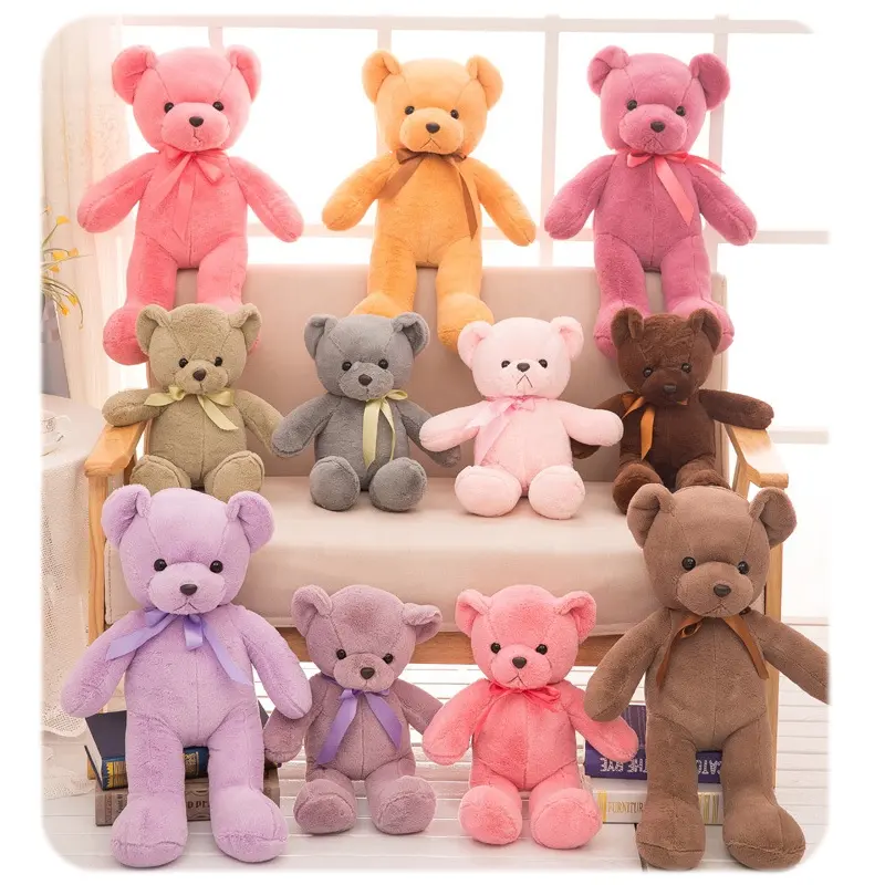 Soft Teddy bear Brinquedos de pelúcia bonitos Stuffed Animal para o presente do Valentim para meninas Stuffed minúsculo Urso Brinquedos