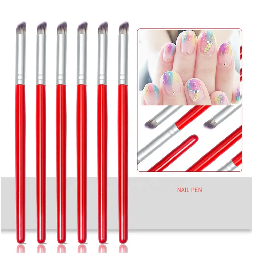 Fast Delivery Nail Art Smudge Pen Manicure Painted Flashing Chalk Mahogany Pole Star Pen