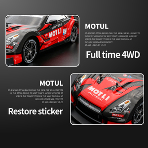 1/16 ölçekli M4 DTM yarış Die Cast RC araba modeli LED ışık fonksiyonu oyuncak araç Boys için 2.4GHz frekans Metal malzeme - Product Image 6