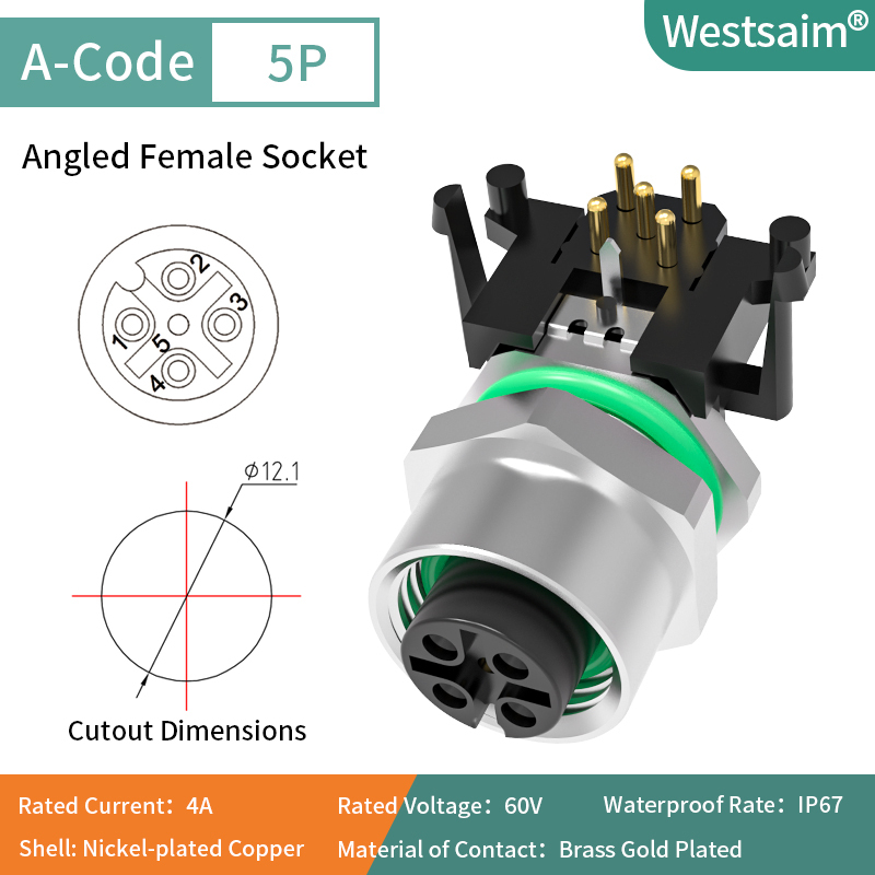 M12-A-5 female
