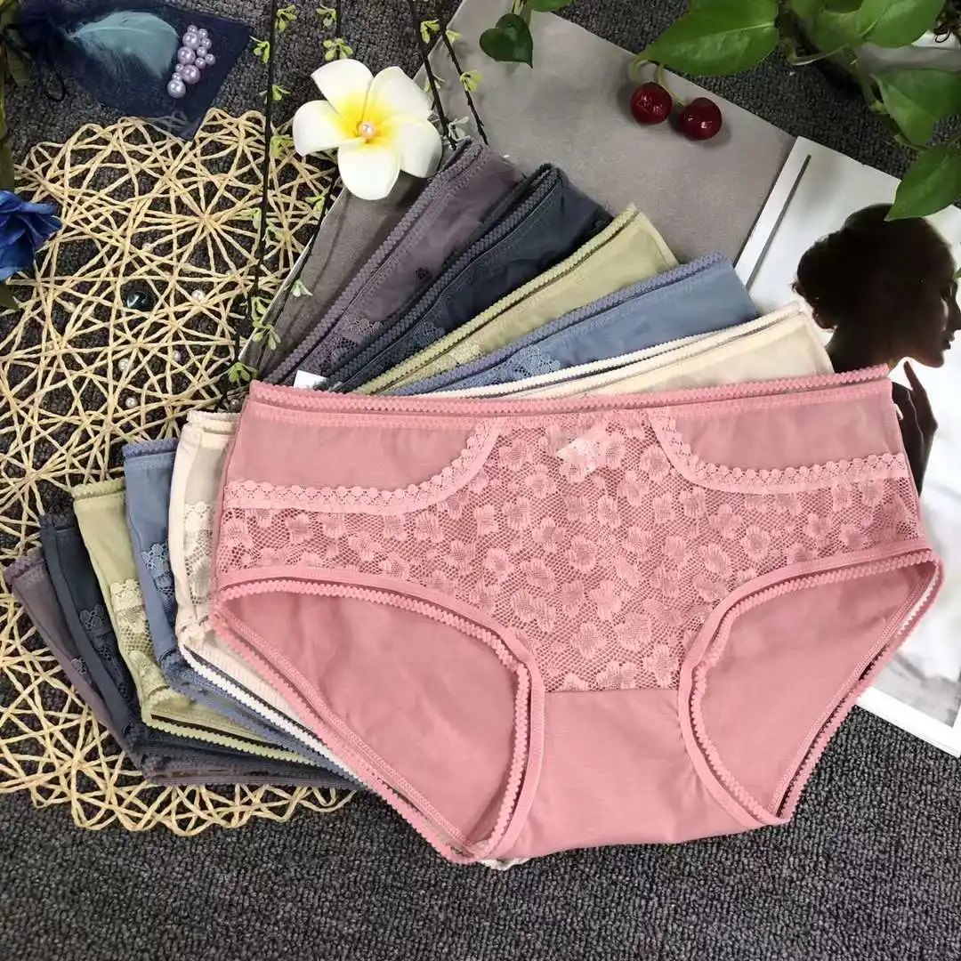 Penjualan Laris Lingerie Pakaian Renda Berongga Celana Dalam Wanita Katun Seksi Transparan Celana Dalam Wanita