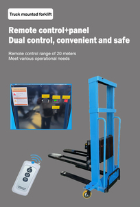 トラック用フォークリフトポータブル1トン小型自動リフティングフォークリフトスタッカー - Product Image 6