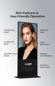 43/50/55/65 Inch Indoor Electronic Advertising LCD <strong>Display</strong> Floor Stand Digital Signage <strong>Screen</strong>