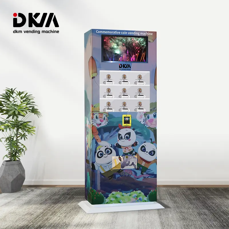 DKMVending-máquina expendedora de monedas de recuerdo personalizado, Premio conmemorativo al aire libre