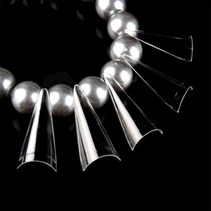 Orta Stiletto NAIL İpuçları Ultra düz yan yelken temizle renk ve güçlü Pro İpuçları yarım kapak Salon için - Product Image 1
