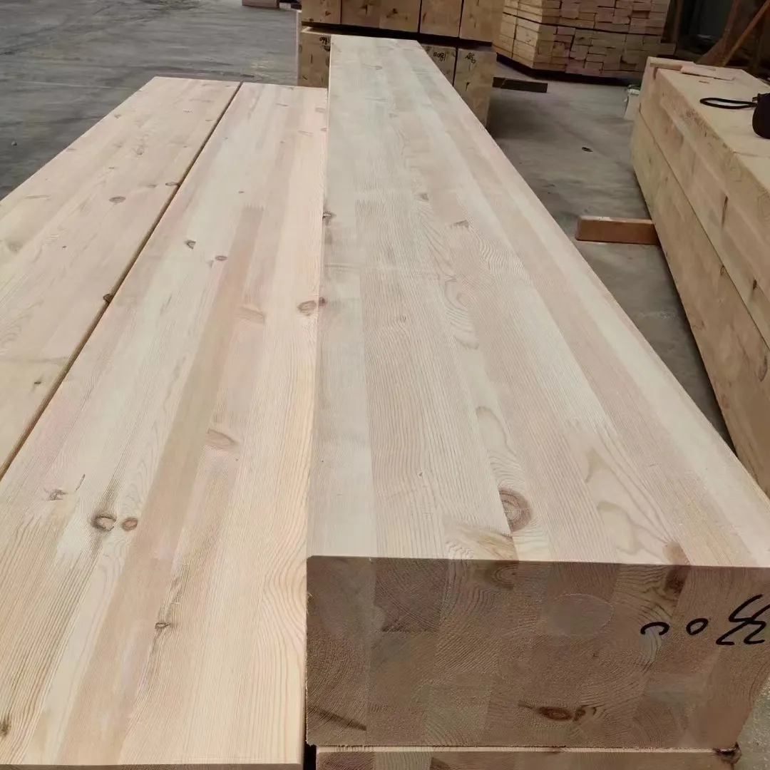 China Factory Cross Glued Glulam Hardwood Pine Laminated Beam Lumber Timber Engineered Wood