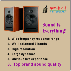Qzy Master 8 "ลำโพงที่มีรายละเอียดทรงพลังกล่องไม้ที่ล้อมรอบชั้นวางเสียงไฮไฟที่ใช้งานได้ชุดลำโพงไฮไฟที่ดีที่สุด - Product Image 6