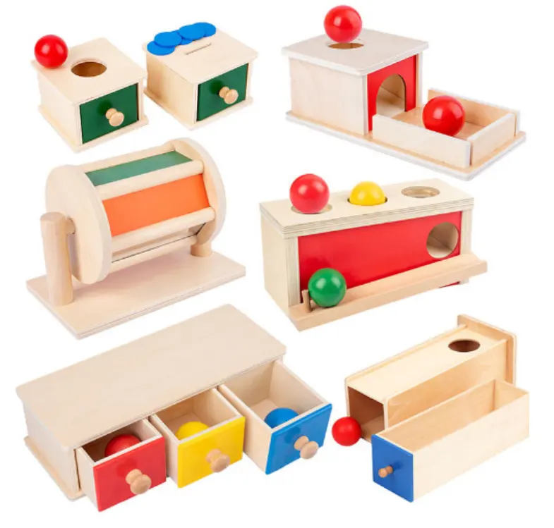 Montessori bambini in legno sensoriale portamonete cassetto gioco educativo prescolare formazione tamburo infantile materiali per bambini sussidi didattici giocattoli