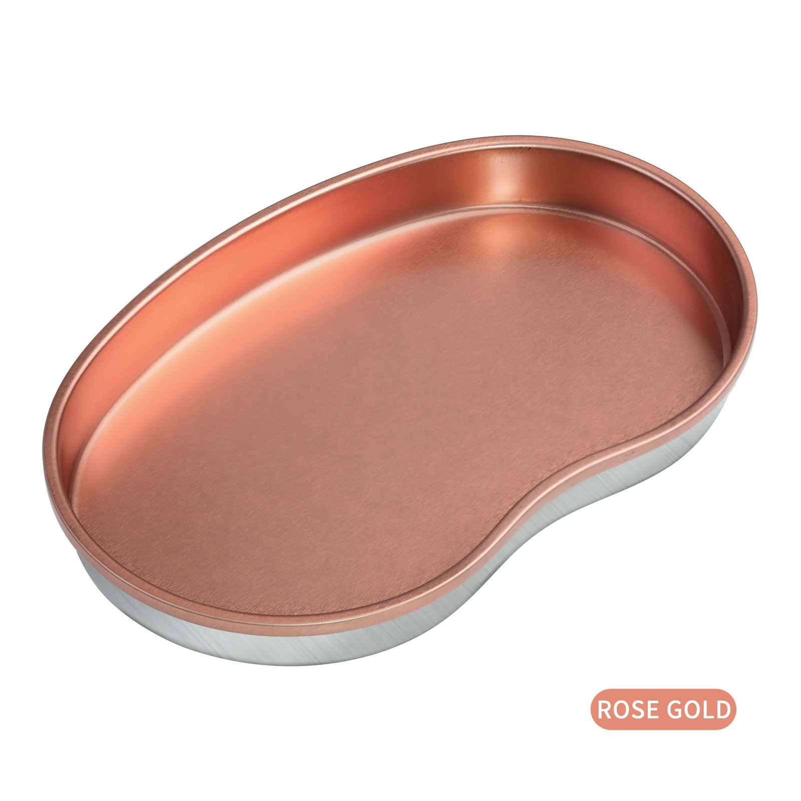 Plateau de rangement en forme de coeur en or rose