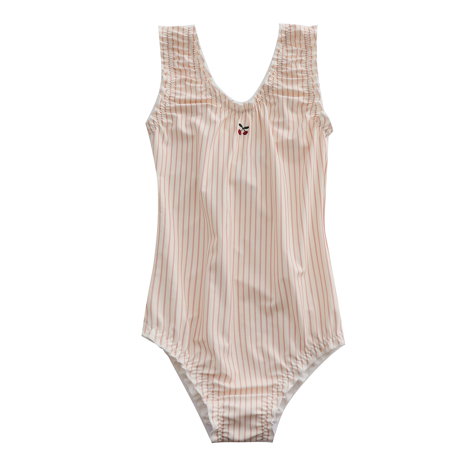 Maillot de bain une pièce dos nageur à rayures roses