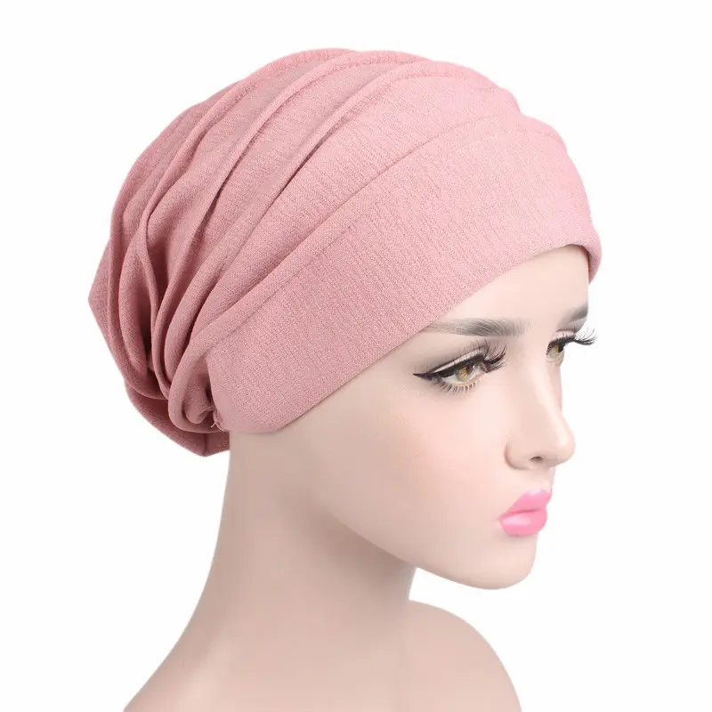 HZO-18189 Chemio Cappelli Delle Donne Del Cappello di Cotone Cappelli Caldi Morbido Slouchy Sonno Tappi di usura Testa Turbante Cappello Cancro per la Perdita Dei Capelli