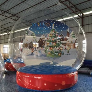 Dev kapalı ışıklı kabarcık Igloo noel tatili şişirilebilir kar küresi fotoğraf kabini üfleme kar ve özelleştirilmiş zemin ile - Product Image 2