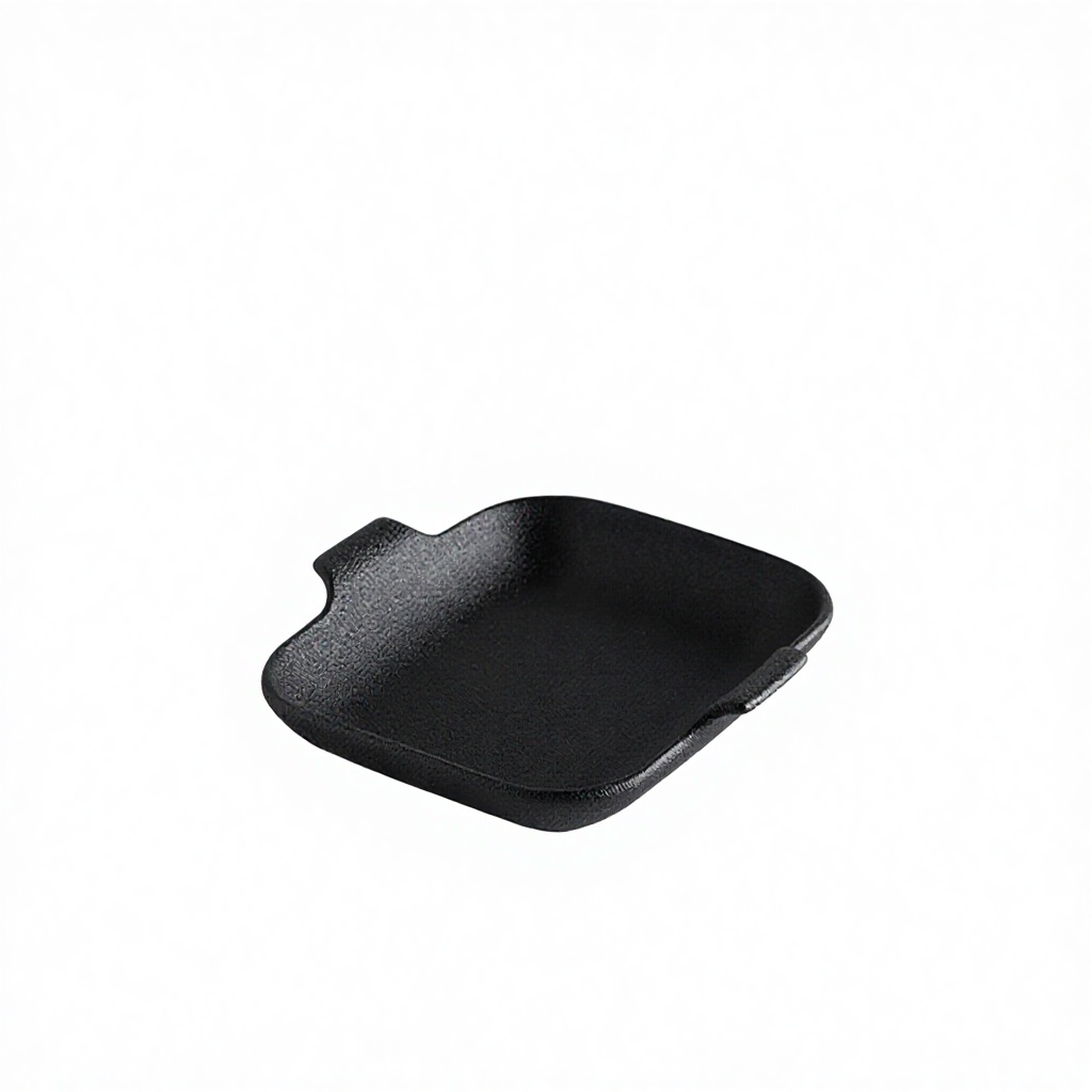Assiette carrée noire