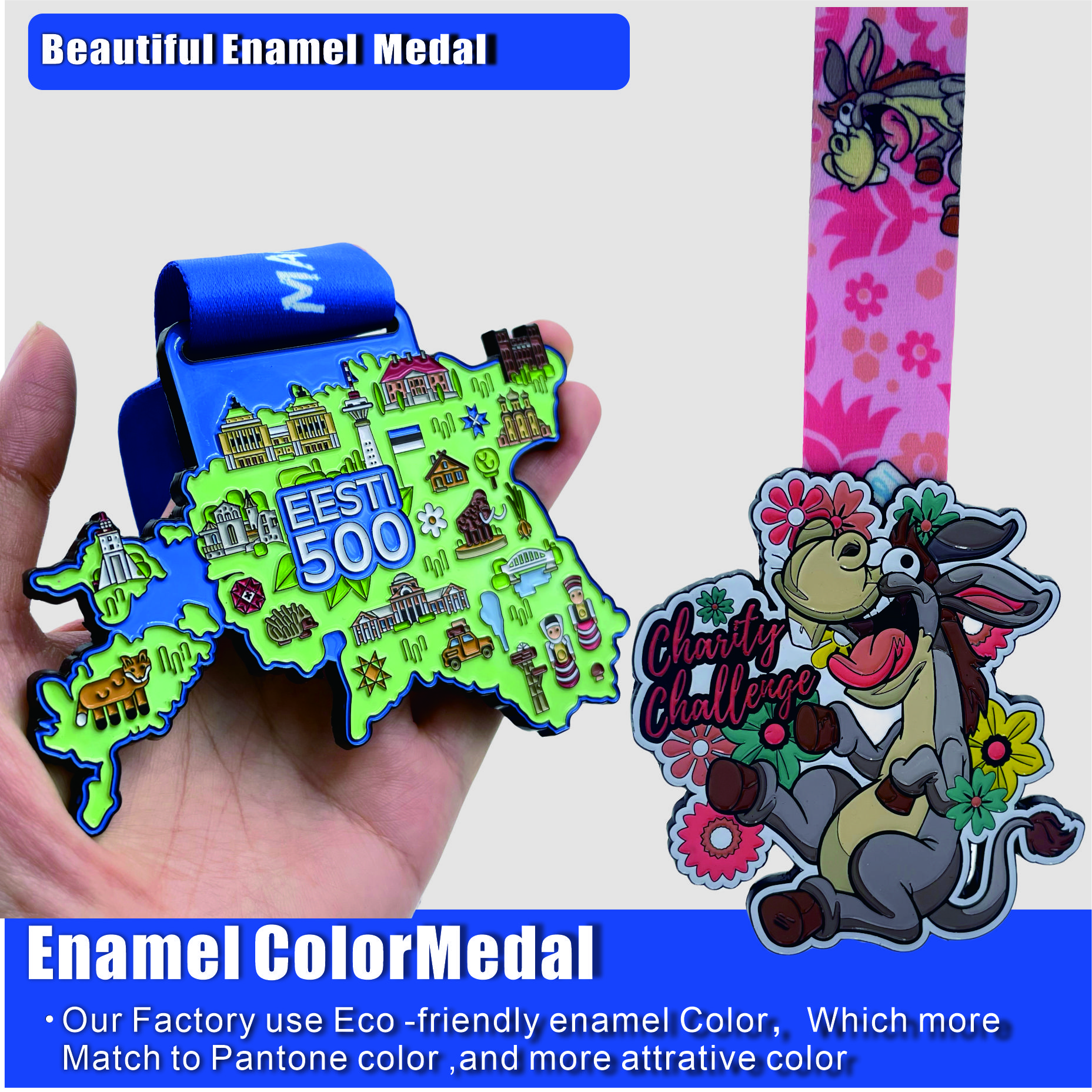 Soft enamel colorful medal