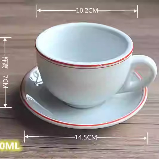 Doppia linea grande 300ml con piattino-200-300ml