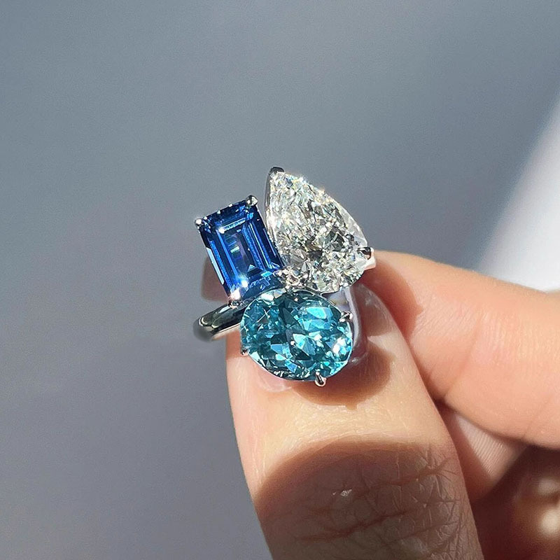 K910-diamant bleu argent