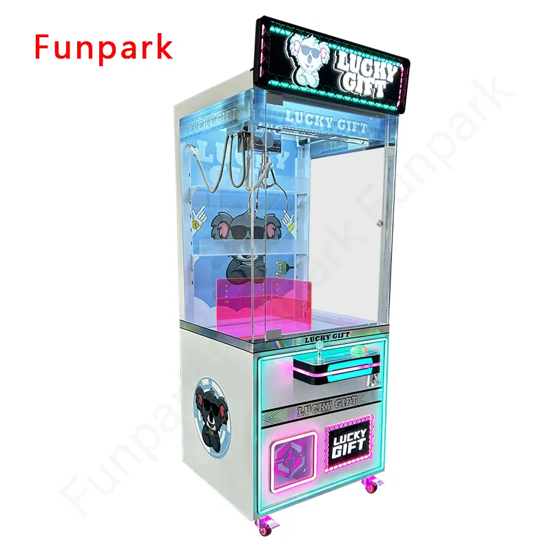 عرض ساخن من Funpark على ماكينة الدمى التي تعمل كرافان وهدية مزودة بسقاطة، ألعاب تعمل بالعملات المعدنية