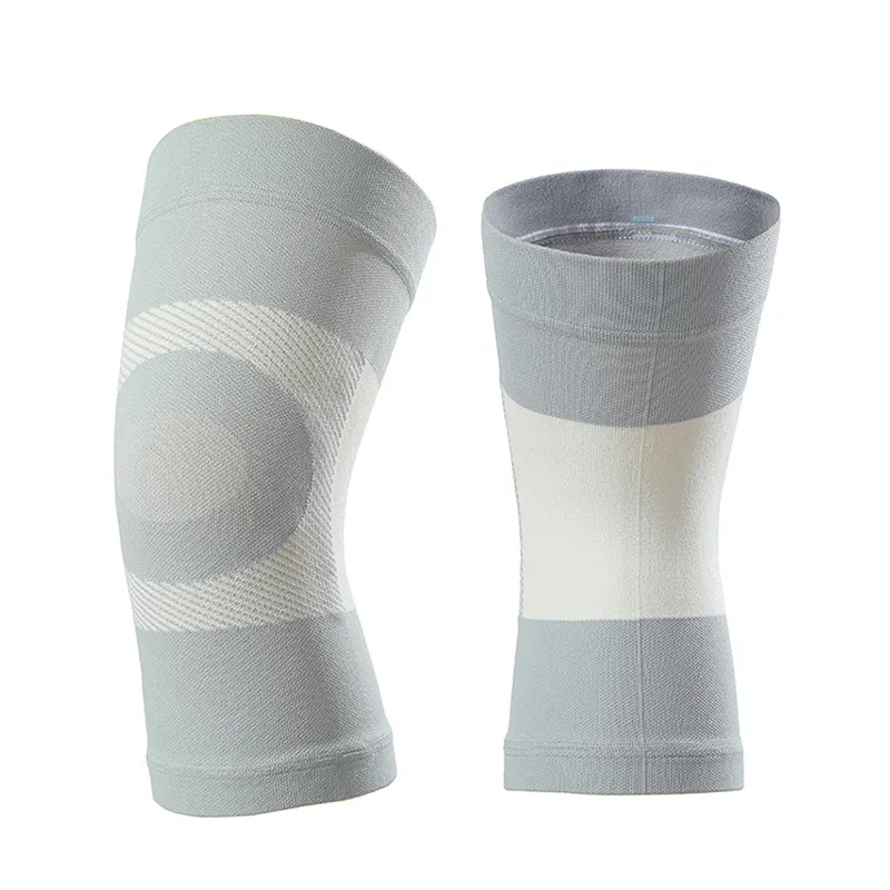 Pelindung lutut Yoga, pelindung dengkul Logo kustom Non-Slip, bernafas, lengan lutut Yoga musim panas AC, tetap hangat tipis