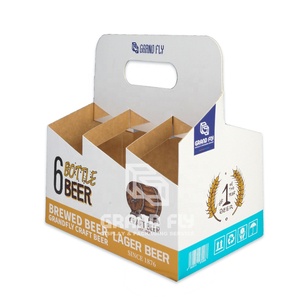 Có thể gập lại số lượng lớn gói bia chai thủy tinh bao bì carton 6 gói bia kẹo bao bì dập nổi hộp - Product Image 5