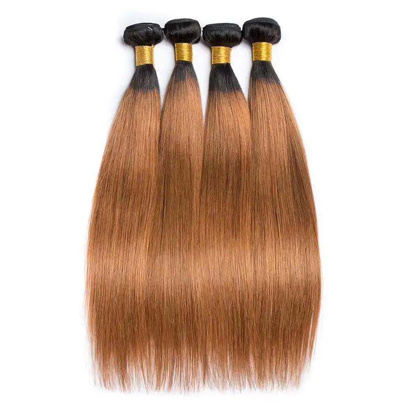 Ombre Brasiliano Capelli Lisci 1B/30 Dei Capelli Umani Del Tessuto Bundle Deal Two Tone Estensioni di Trama Dei Capelli 10 a 26 pollici Alipearlhair