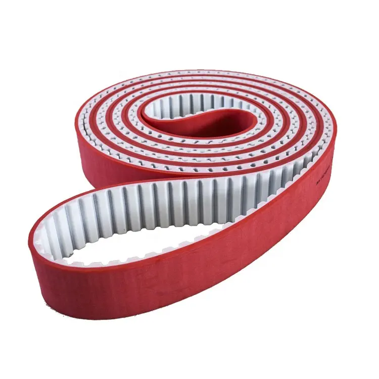 Welded Joint PU timing belt back with rubber coated S3M/S5M/S8M/S14M open polyurethane timing belt