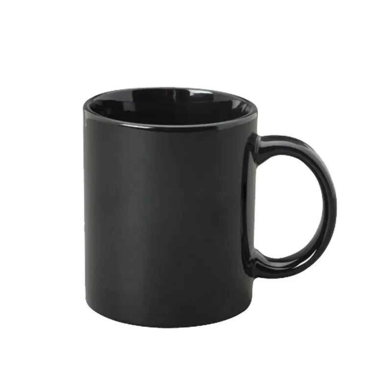 Caneca de café barata para personalizado, popular, cerâmica de grau superior, fosca, preta