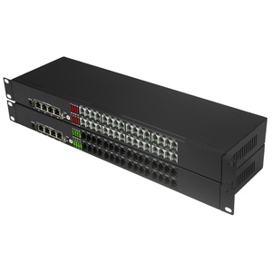 Convertitore telefonico in fibra ottica a 32 canali 4 porte Gigabit isolato Ethernet IP trasmettitore telefonico PCM Multiplexer - Product Image 3