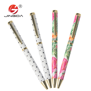 全彩定制CMYK图案广告礼品金属圆珠笔与黑点 - Product Image 1