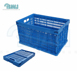 Quali <span class=keywords><strong>40</strong></span> Lít Lưới Nhựa Có Thể Gập Lại Thùng Stackable Di Chuyển Hộp Lưu Trữ Thùng Trái Cây - Product Image 1