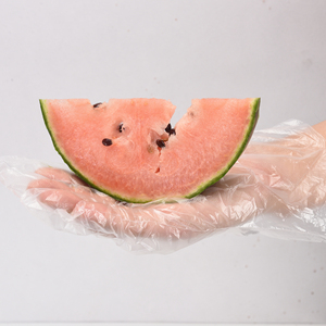 HDPE eldiven gıda dereceli tek kullanımlık vinil eldiven orta PE malzeme sızıntı ücretsiz ve tüm sezon koruyucu kartonları 100 eldiven