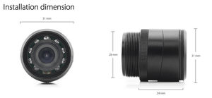 IPoster 5in <strong>Car</strong> <strong>Reverse</strong> Rearview <strong>Backup</strong> Mirror Monitor with 28MM 8 Infrared <strong>LED</strong> <strong>Car</strong> Rear View Camera Kit - Product Image 3