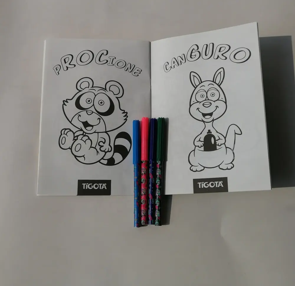 I bambini a buon mercato A4 A5 formato di stampa su misura colorazione disegno libro per bambini