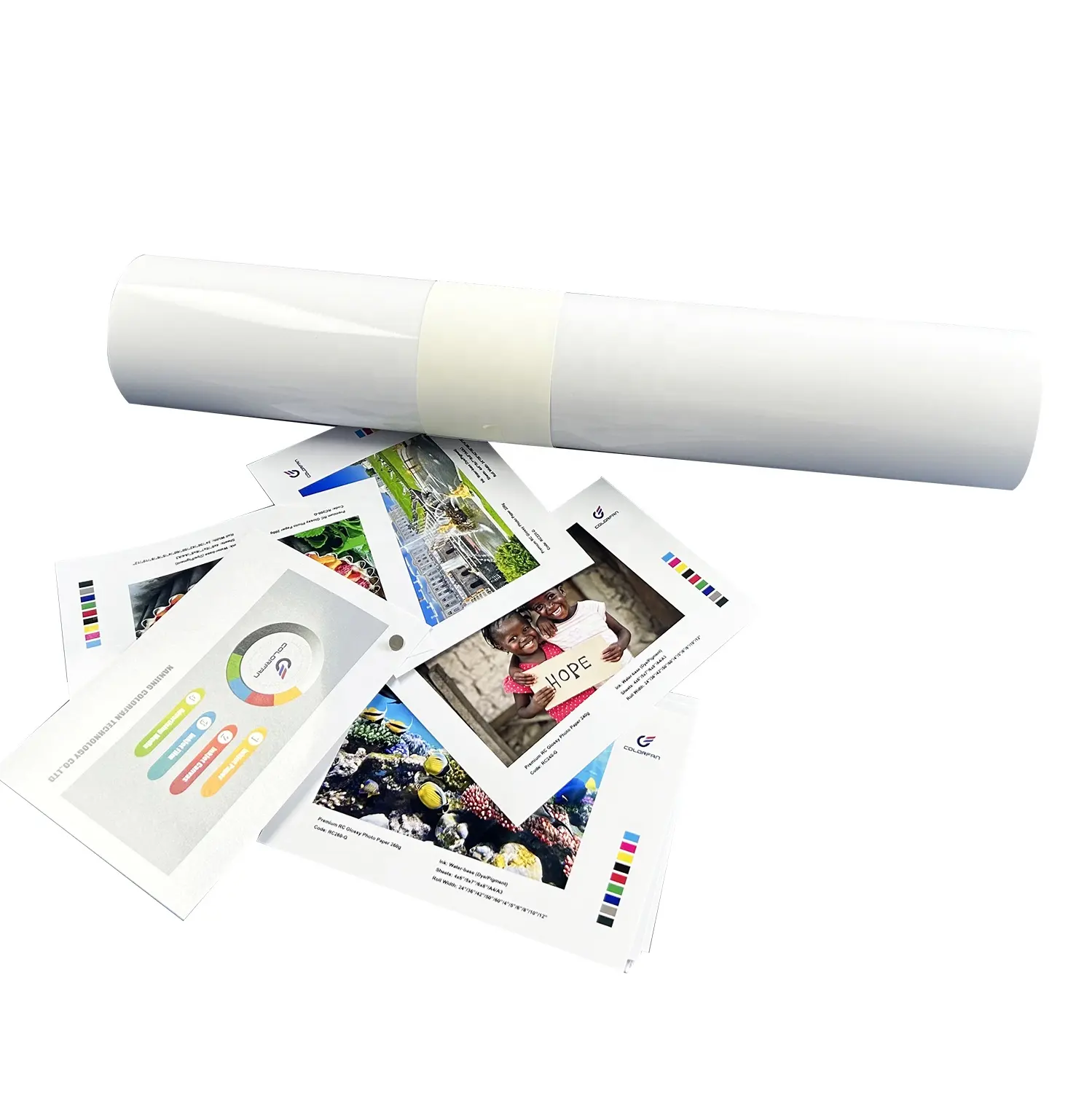 Papel fotográfico de alto brillo de inyección de tinta recubierta gran oferta resina Premium 260gsm muestra gratuita personalizada 260g papel de impresión