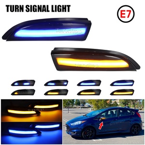 En kaliteli akan dinamik yan dönüş sinyal ışıkları Ford Fiesta Mk7 MK6 b-max için LED ayna flaşör sıralı gösterge lambaları - Product Image 6