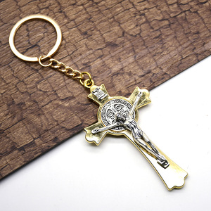 批发金属宗教钥匙扣十字基督教耶稣钥匙扣 - Product Image 3