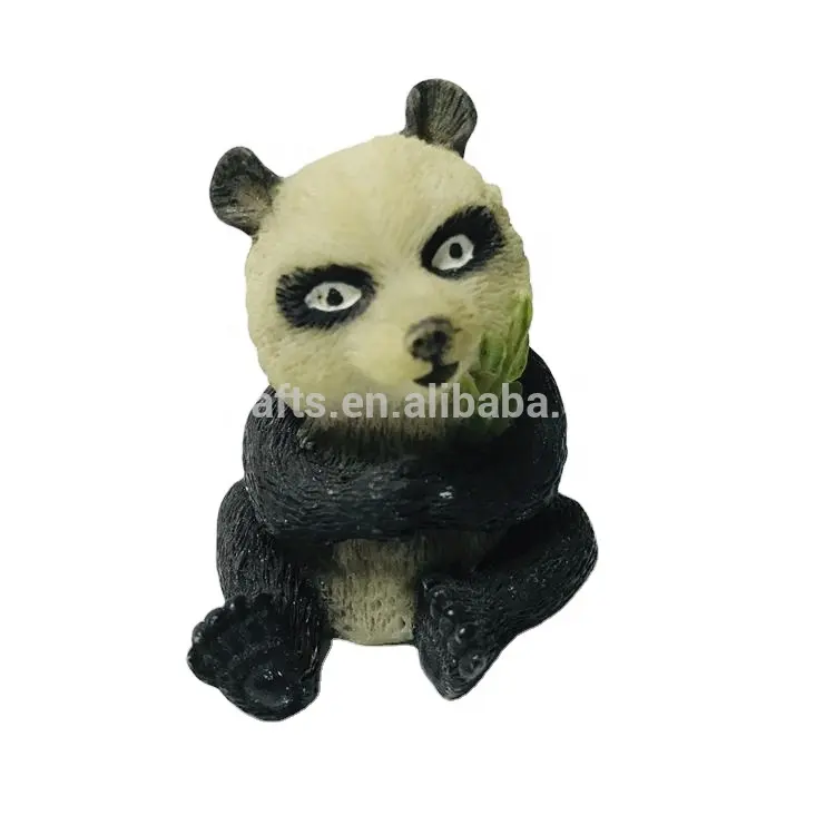 Statue d'animal en polyrésine résine 3D panda figurine aimant de réfrigérateur