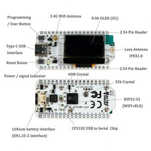 2 pezzi Heltec LoRa32 V3 868MHz 915MHz scheda di sviluppo SX1262 0.96 pollici OLED Display BT + WIFI Lora Kit per Arduino IOT Meshtastic - Product Image 2