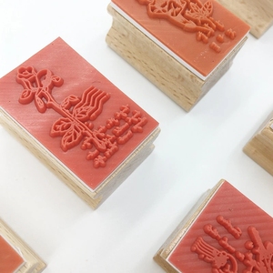 रेट्रो छोटे कार्टून स्क्रैपबुकिंग प्लानर रबर स्टांप सजावटी लकड़ी की सजावट लकड़ी कावी मोम सील स्टांप टेप परिवार - Product Image 5