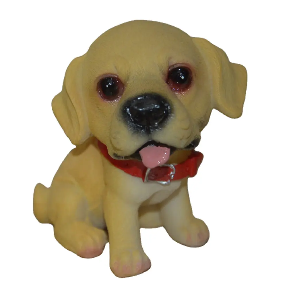 Cabeça de cachorro do carro anime, boneco de painel, brinquedo, modelo de resina, boneco