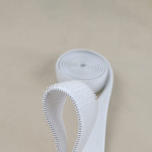 <strong>Elastic</strong> Hook and <strong>Loop</strong> Band White 1&quot; 25mm Hook <strong>Loop</strong> Tape <strong>With</strong> Rubber for <strong>Elastic</strong> Strap Stretch <strong>Loop</strong> - Product Image 1