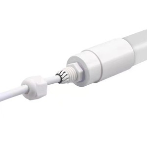 T8防水18WLEDチューブ2FT/4FT/6000K IP68トライプルーフライト継手、両面入力PF0.5ガラスプラスチックソケット付き - Product Image 3